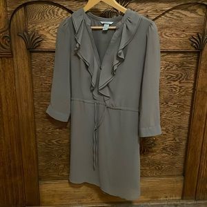 Grey H&M ruffle dress, size 8